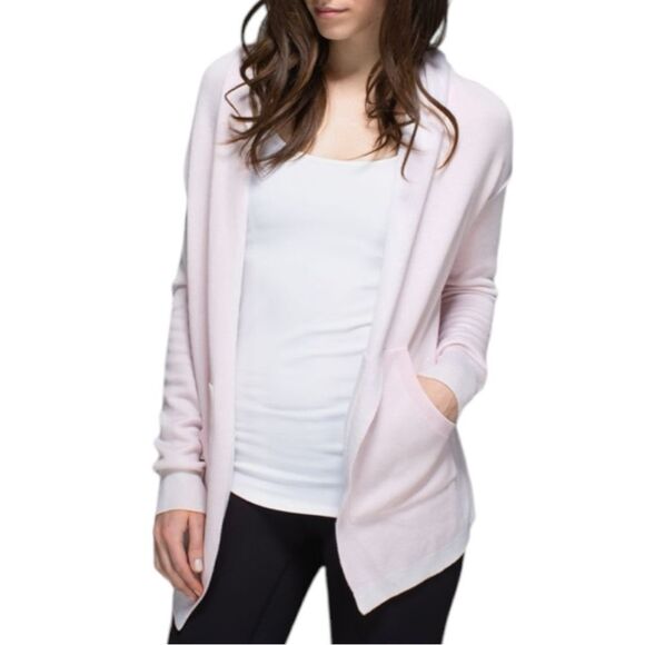 LULULEMON Cabin Yogi Wrap in Heathered White Neutral Blush 10 - Picture 1 of 15